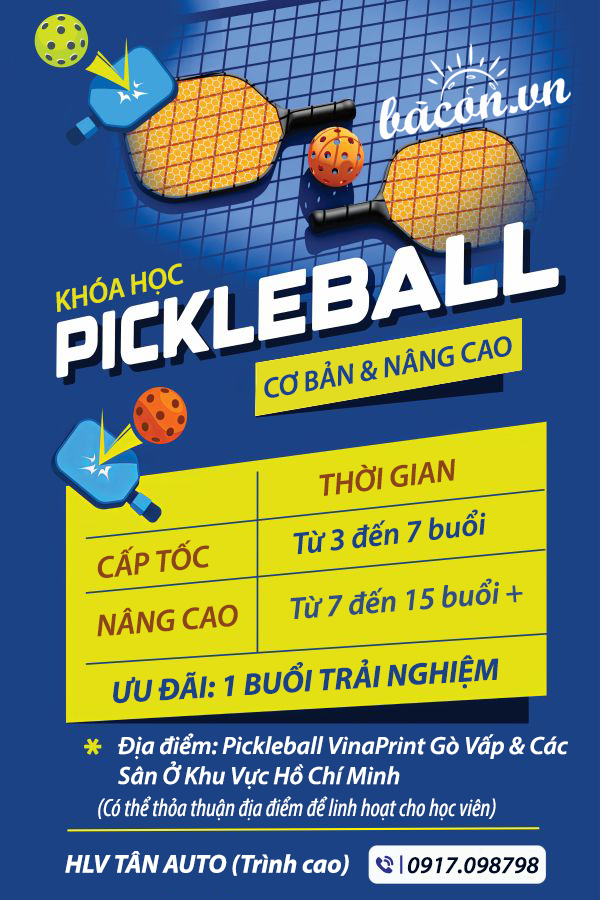 Lớp Học Pickleball Uy Tín ở Hóc Môn – Củ Chi – Quận 12